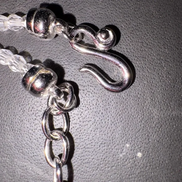 Swarovski Silver Crystal Drop Necklace - Picture 5 of 5